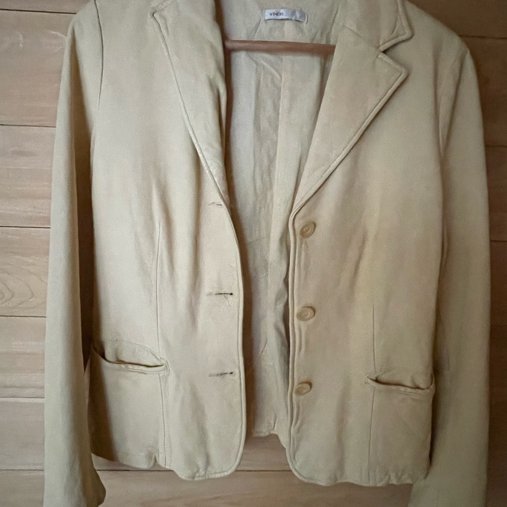 Vince Butter Yellow Women’s leather jacket